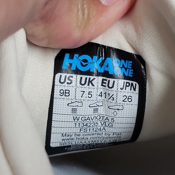 Hoka One One Gaviota 5 Vanilla Eggnog Stability Sneakers Women's 9B. - Picture 10 of 14